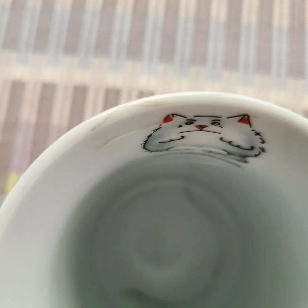 Contented Pets Cat Lover's Fine Porcelain Coffee Tea Cup Mug Rayware Vintage